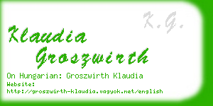 klaudia groszwirth business card